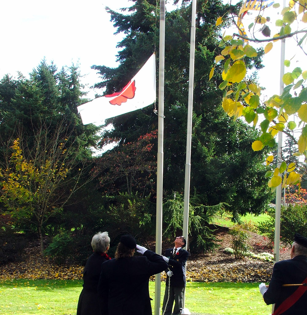 Royal Canadian Legion Poppy Flag Raising 2015 The City of Colwood