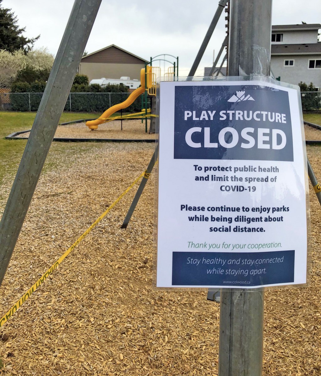 Colwood closing play structures to protect public health The City of Colwood