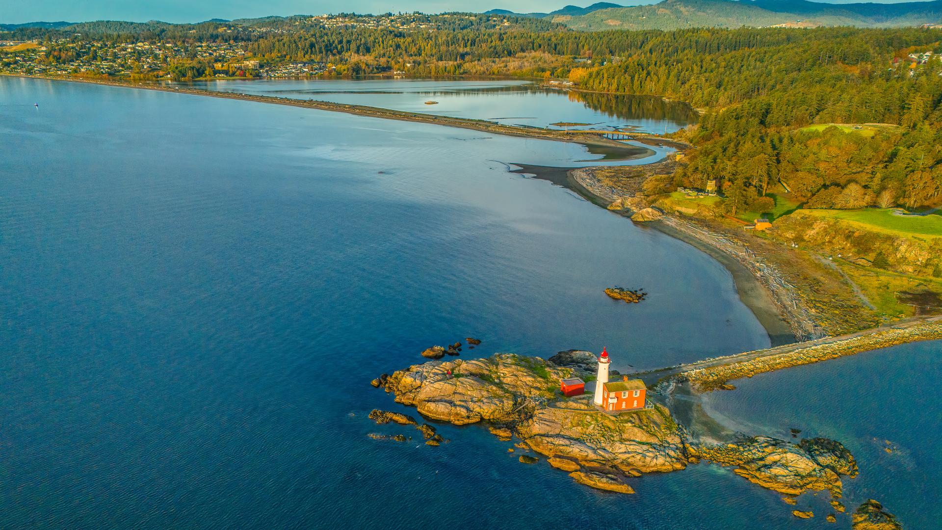 aerial view of colwood from lighthouse