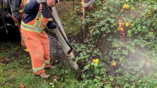 clearing storm drain
