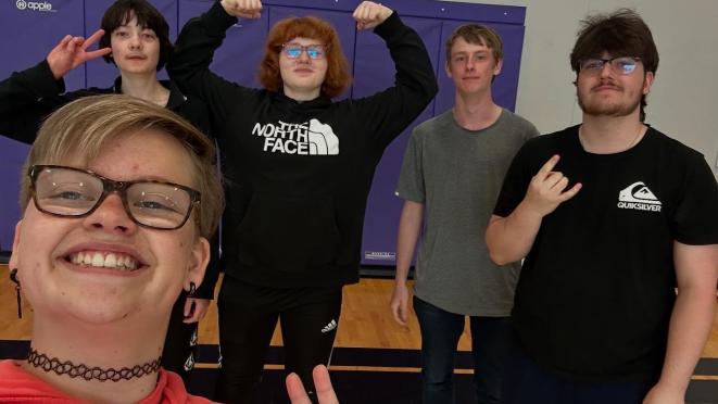 youth in gym