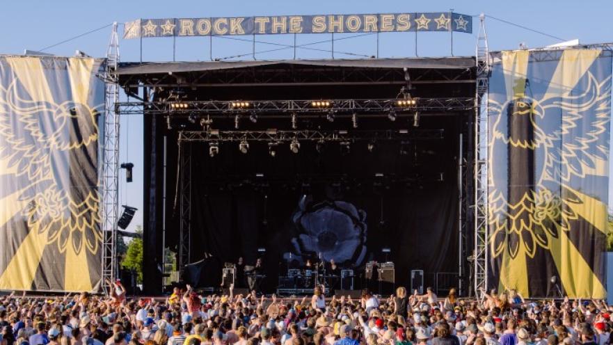 Stage for Rock the Shores festival.