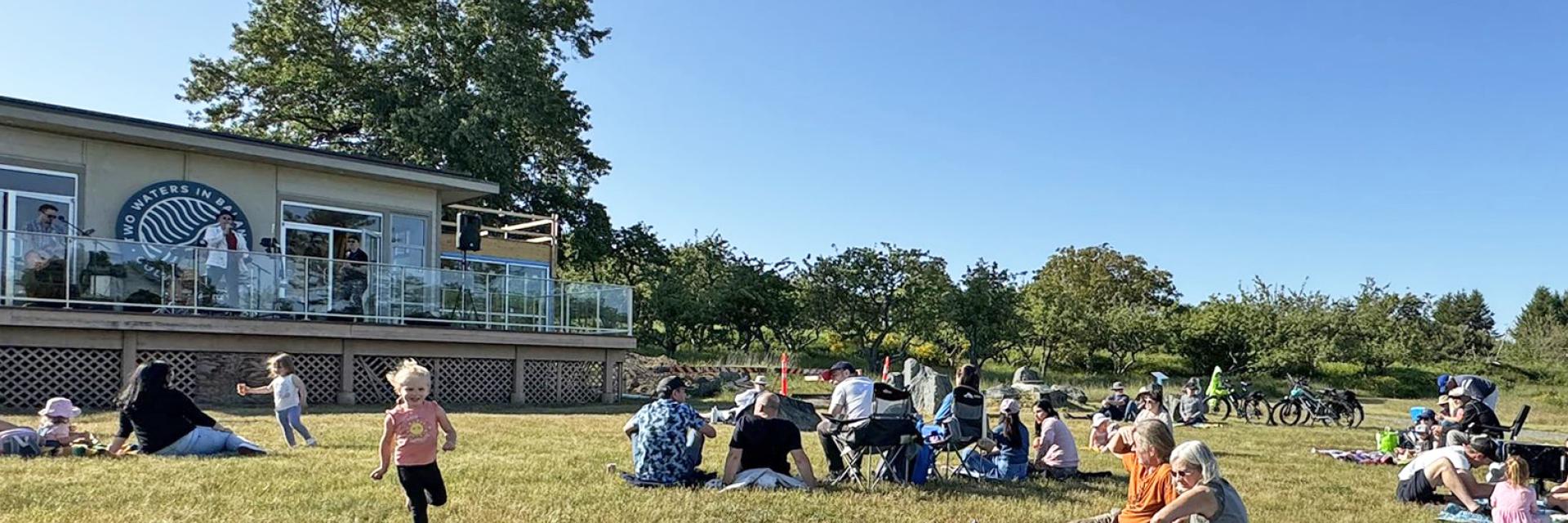 people enjoying music at Lagoon West Park