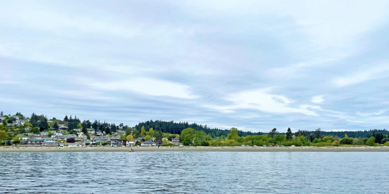 view of colwood shoreline from the water
