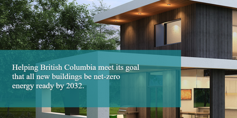 new home with step code text helping become net zero