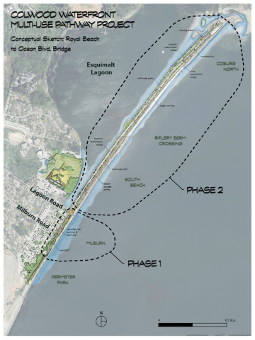 map of multi-use path with phases