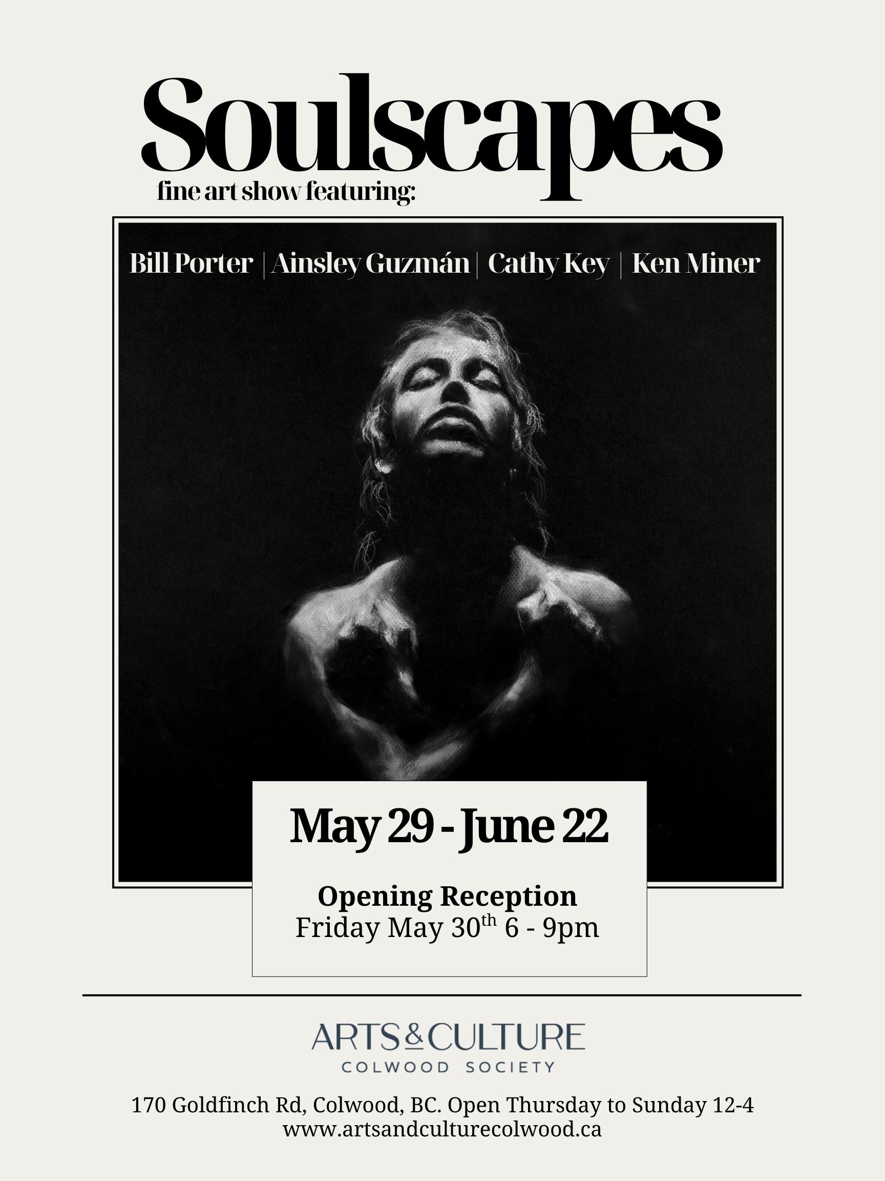poster for fine art show soulscapes