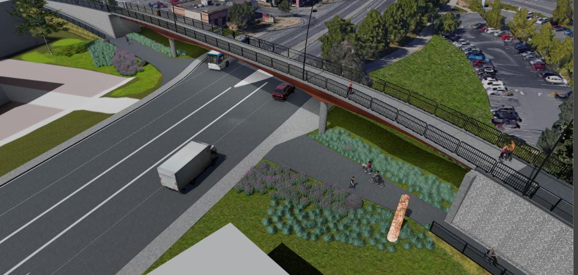 galloping goose overpass bridge rendering