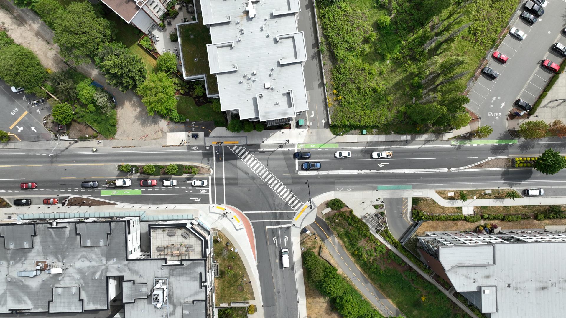 wale road at wilfert road intersection aerial view