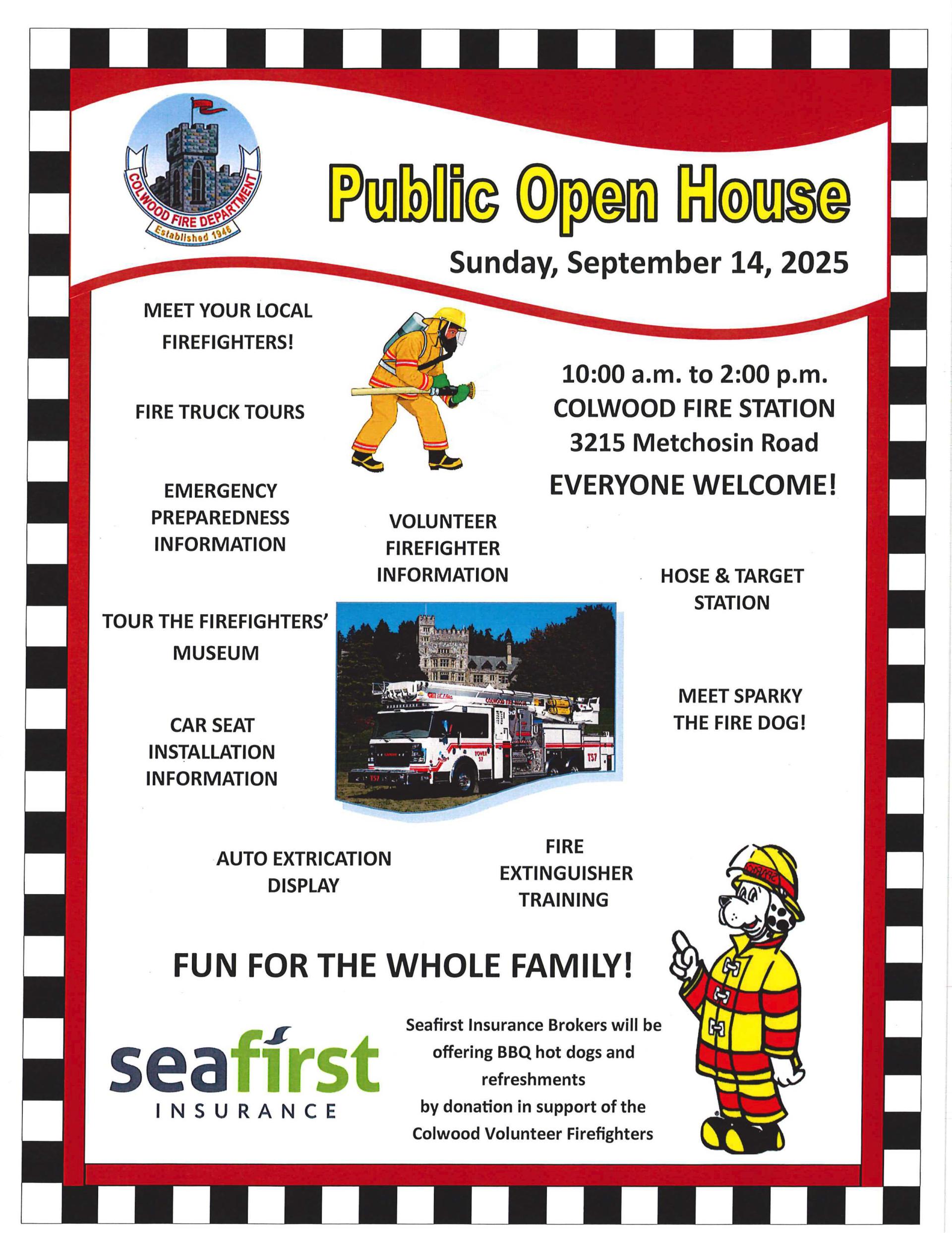fire hall open house poster
