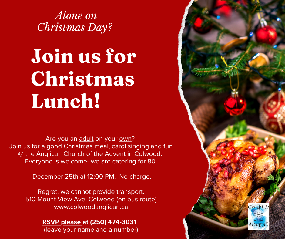 church christmas lunch poster