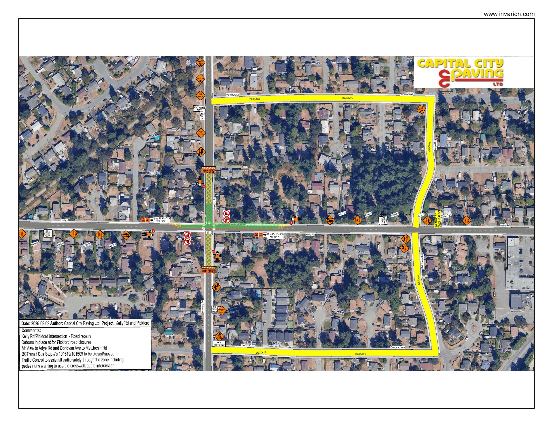 map of detour kelly road